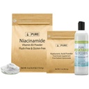 Ingrédients originaux purs Acides hyaluroniques, Niacinamide et Glycérine, Tailles variées, Inodore, Incolore