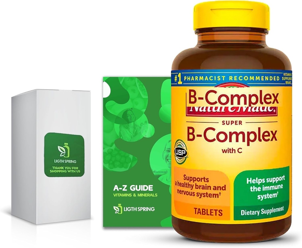 Super B-Complex avec C, 460 comprimés avec des vitamines et minéraux exclusifs A à Z - Meilleur guide de ligature et de printemps (2 articles)