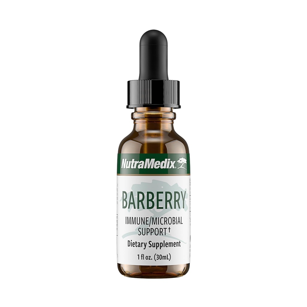 NutraMedix Barberry Immune Support & Antioxydants Supplément - Extrait liquide de racine de raisin de l'Oregon pour Gut Health, Immunity & Microbial Support - Teintures à base de plantes pour la santé immunitaire (1oz / 30ml)