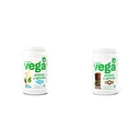 Vega Protéines et Verts Poudre de protéines, Vanille - 20g Protéines végétales plus légumes, Vegan & Protéines et Verts Protéines en poudre Chocolat (19 portions) - 20g Protéines végétales plus