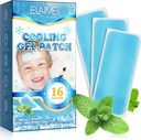 16 feuilles Patchs de fièvre pour les enfants - Patchs de gel de refroidissement par temps chaud pour les adultes - Patchs de maux de tête - Patchs de fièvre avant