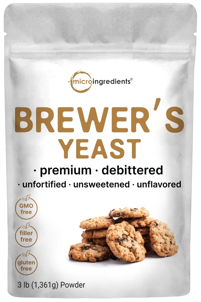 Brauen Hefe Pulver für Lactation, 3lbs (90 Servierungen) | Debittered Brauen Hefe für Stillen Unterstützung | Toll für Lactation Kekse & Tee | Rich Vitamin B Complex & Protein Quelle | Non-GMO