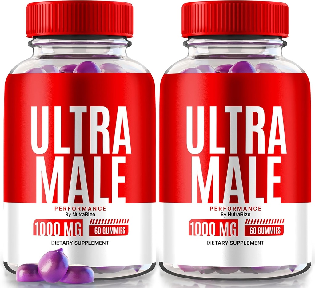 NutraRize (Pack mit 2 Ultra Male Gummies 1000 MG, Vitamin Gummies, All Natural Supplement to Boost Daily Performance and Overall Health, Official UltraMale Bewertungen (120 Gummis)
