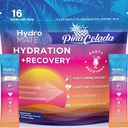 HydroMATE Elektrolyte Pulver-Packets Ananas Hydration Accelerator Low Sugar Party Favors for Recovery Tropical Piña Colada 16 Sticks