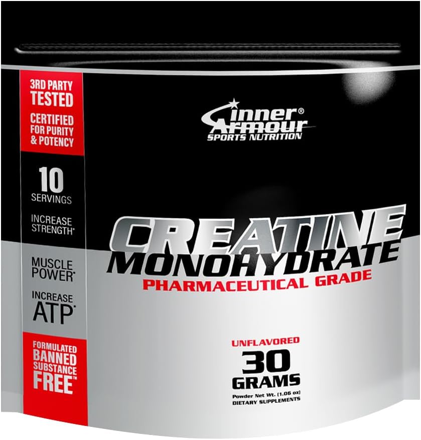 Poudre monohydratée micronisée de créatine - Augmenter la force musculaire et l'endurance - Dissolution rapide, sans saveur, supplément de fitness végétalien, Keto Friendly - 30 gr ou 10 portions
