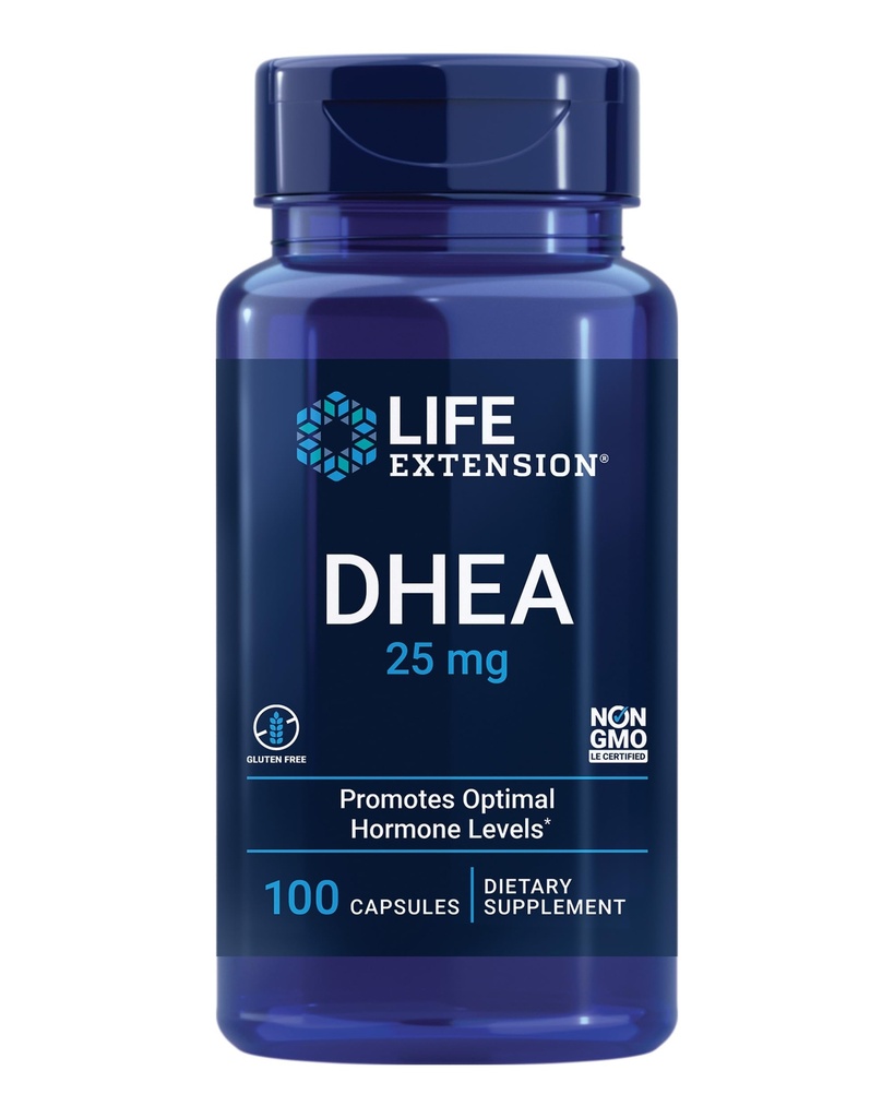 Life Extension Lithium 1000 mcg et DHEA 25 mg - Santé du cerveau, Anti-Age, Longévité, Immune et Suppléments de santé sexuelle - 100 Comptez chaque