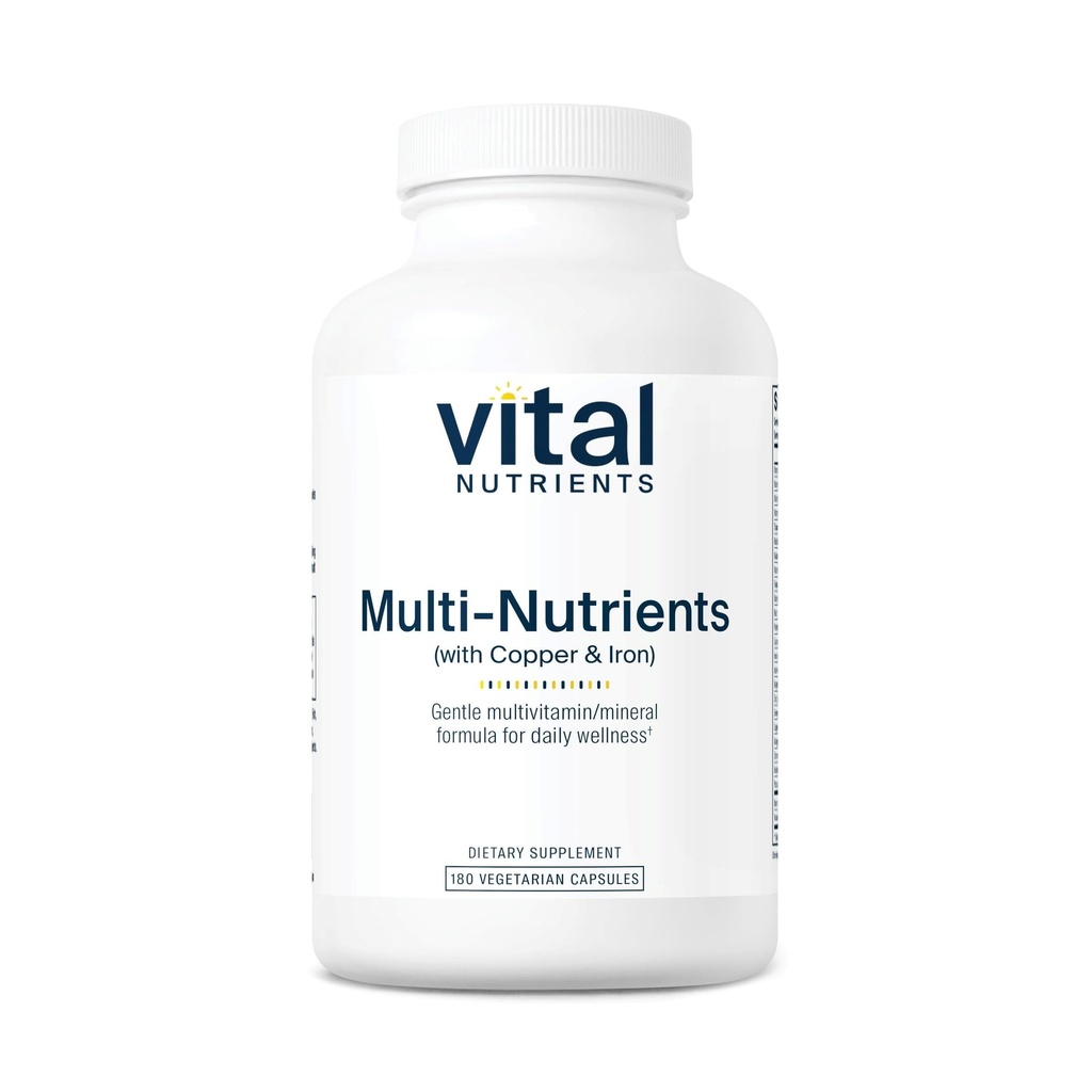 Nutrients vitaux Multi-Nutrients 4 : Formule Citrate/Malate (avec cuivre et fer) : Formule Multi Vitamine/Minal avec Antioxydants Potentiels : Formulaire Biodisponible : 180 capsules