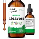 Teinture de cleavers sauvages et biologiques - Détox naturel gouttes avec cleavers Feuille - supplément d'extrait d'herbes aparines de galium - végétalien, sans sucre et sans alcool - 2 fl oz