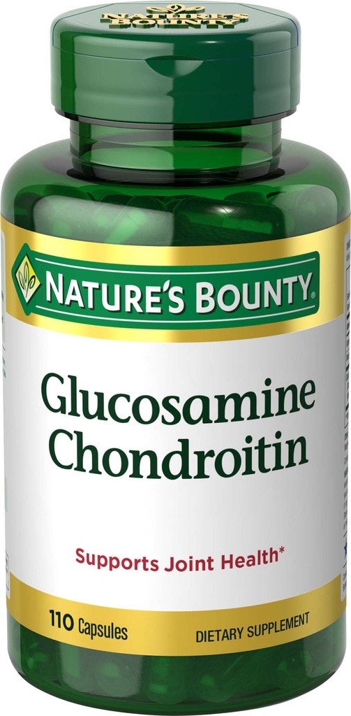 Nature's Bounty Glucosamine Chondroïtine Pills et complément alimentaire, soutien santé mixte, 110 Capsules