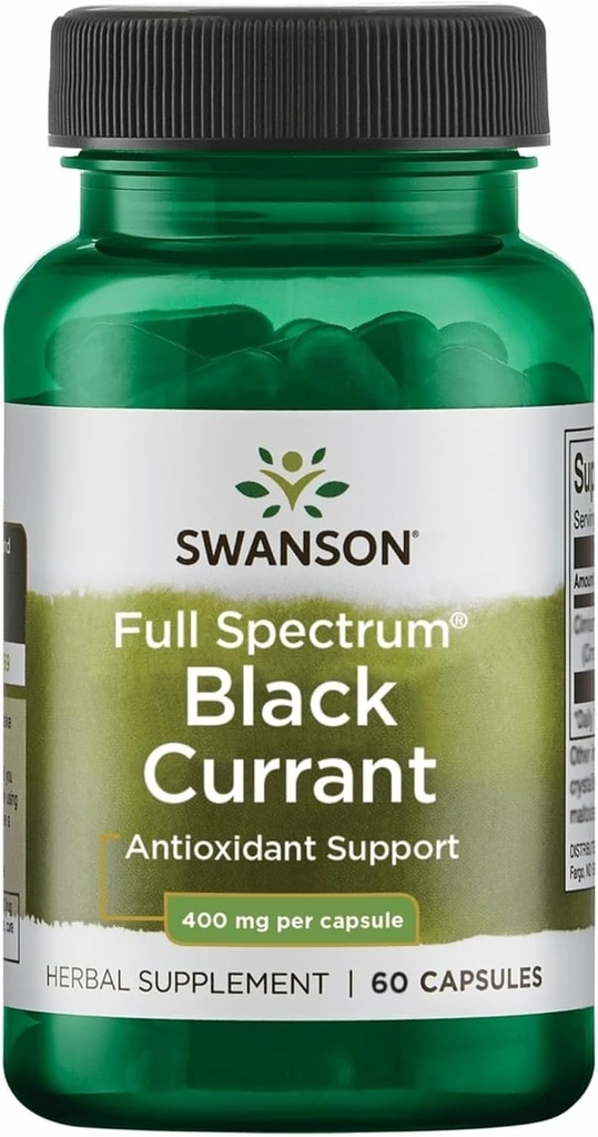 Swanson Full Spectrum Black Currant 400 Milligrams 60 Capsules