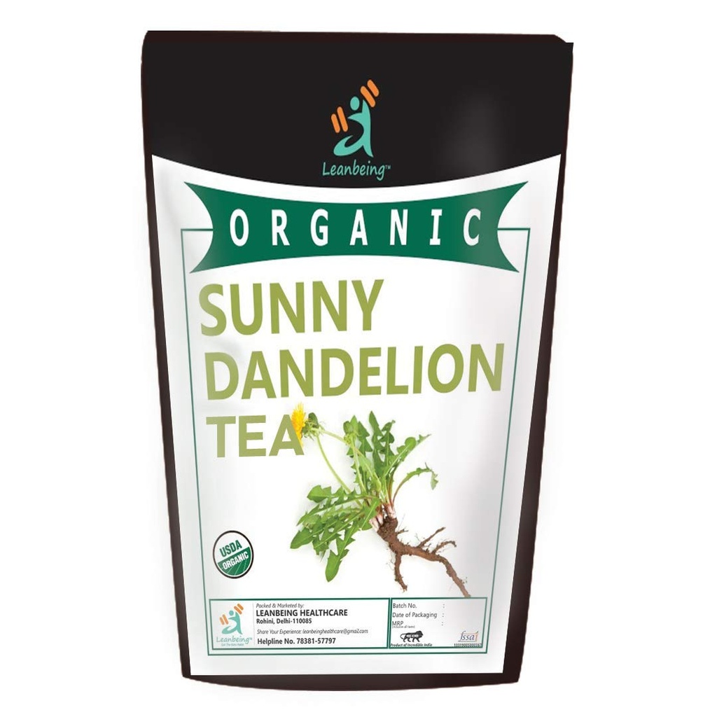 Astha Leanbeing Organic Dandelion Leaf & Root (100Gm) Kräutertee | für die Reinigung von Leber, unterstützt Nierenfunktion und Gesundheit