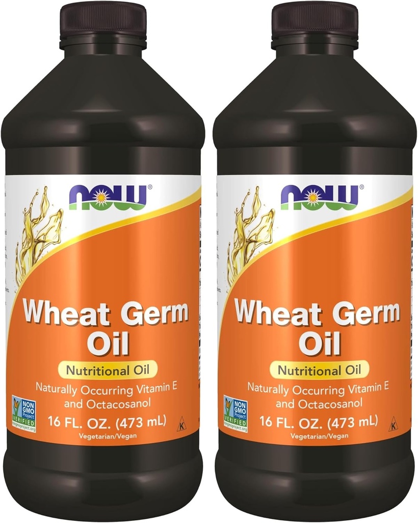 JETZT Ergänzungen, Weizen Germöl mit essentiellen Fettsäuren (EFAs), Nähröl, 16-Ounce (Pack von 2)