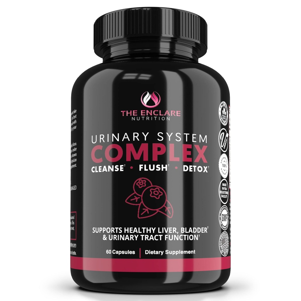 LA NUTRITION ENCLARE D Mannose avec des pilules de canneberge, soutien UTI pour la santé urinaire, rein, vésicule, nettoyage du foie, désintoxication. D-mannose 1000mg Capsules, Poudre de jus de canneberge, Dandelion et Hibiscus