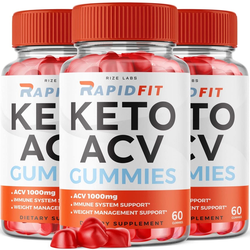 rize labs - RapidFit Keto ACV Gummies pour la perte de poids avancée avec supplément de vinaigre de cidre d'Apple aide à réduire la graisse Belly pour la force supplémentaire (180 Gummies)