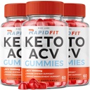 rize labs - RapidFit Keto ACV Gummies pour la perte de poids avancée avec supplément de vinaigre de cidre d'Apple aide à réduire la graisse Belly pour la force supplémentaire (180 Gummies)