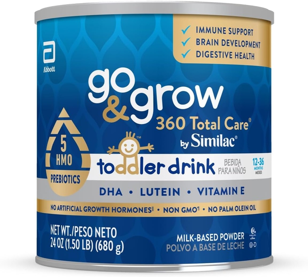Go & Grow 360 Total Care von Similac Kleinkind Nutritional Drink, hat 5 HMOs, Pulver, 24-oz Can