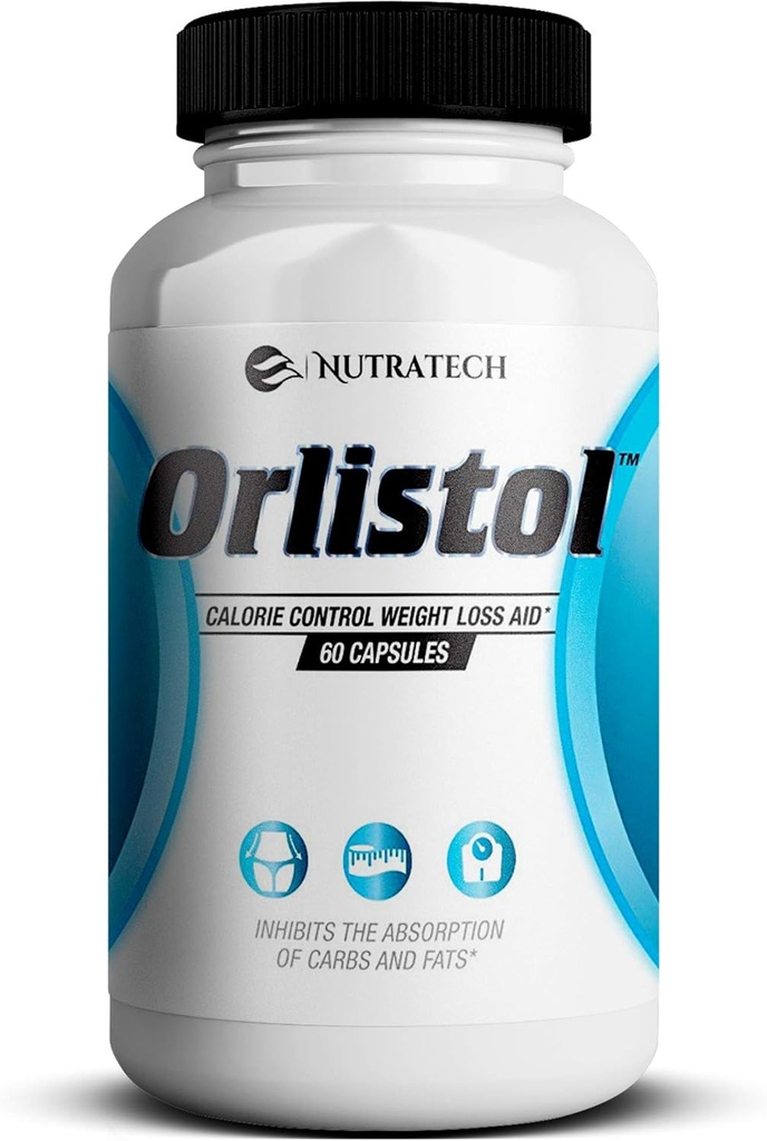 Nutratech Orlistol - Carb und Fat Blocker Weight Loss Aid und Diät Pille für leistungsstarke Fettverbrennung und Appetit Unterdrückung. Hervorragend für Keto Diät, um wieder in Ketosis schnell. 60 Count.