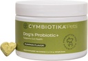 CYMBIOTIKA Dog Probiotic+, Probiotics for Dogs, Gut Health & Immun Support Supplement mit Verdauungsenzym und Green Blend, Prebiotics, Postbiotics, Ergänzungen für Hunde, Kürbis Geschmack, 50 Chews