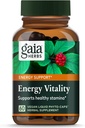 Gaia Herbs Energy Vitality - Energie-Supplement zur Erhaltung gesunder Energie- und Stressniveaus - mit Ginkgo, Ginseng, Green Tea und Nettle* - 60 Vegan Liquid Phyto-Capsules (20-Day Supply)