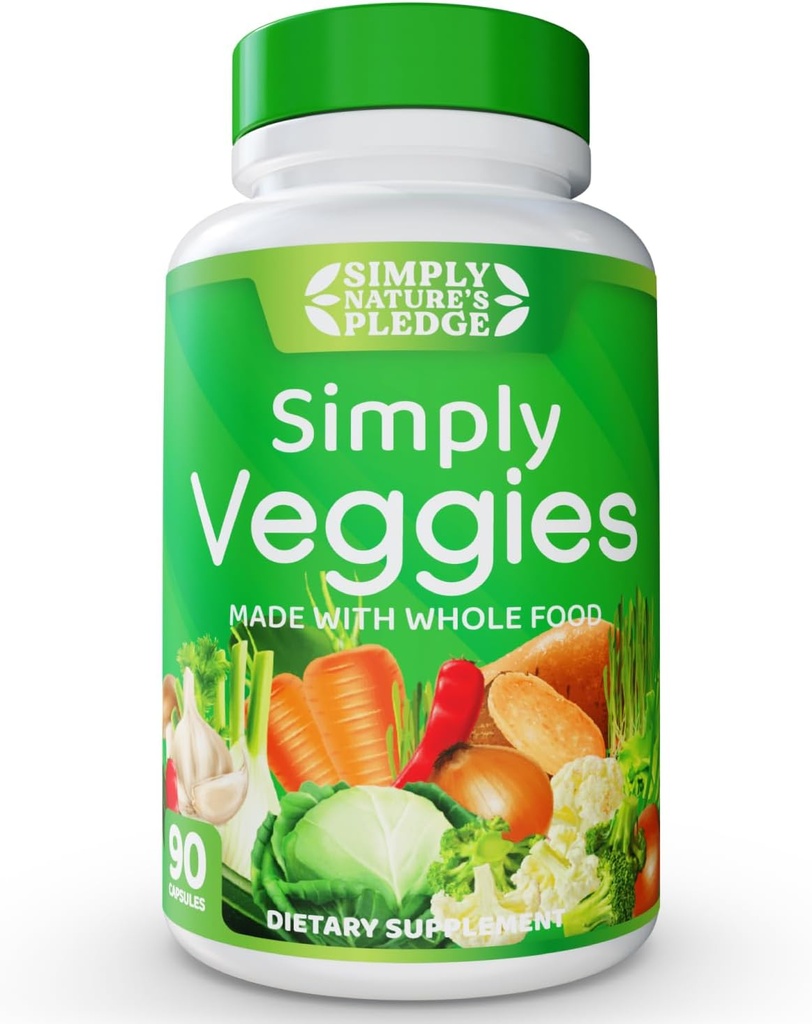 Einfach Nature's Pledge - Made with Whole Food Superfoods, verpackt mit Beta Carotene & 18 verschiedene Gemüse - 100% Soy Free