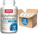 Jarrow Formulas Glutathione Reduzierte 500 mg- 120 Veggie Kapseln- Intrazelluläre Antioxidantien- Qualität Glutathion Ergänzungen- Unterstützt Recycling von Vitaminen C & E- Non-GMO- Gluten Free- Vegan, 12 Packungen