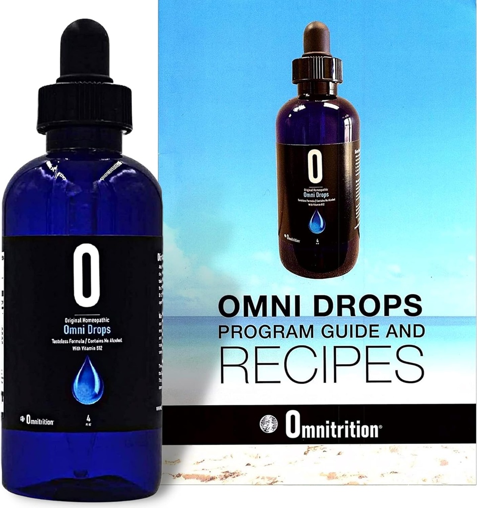 Omni gouttes diététiques avec vitamine B12 - 4 oz avec guide de programme