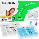 Ohrstecker für Schlaf (14 Paare), Weiche Silikon-Earplugs, Wiederverwendbar, Schlafen, Lärm Sound-Abbrechen, Schwimmen, Arbeiten