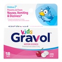 Comprimés croustillants pour enfants gravols pour nausées, stomach relevé et soulagement de la maladie du mouvement, sans colorant, saveur de cerise, 2 à 12 ans, 18ct