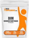 BulkSupplements.com Poudre DIM - Poudre Diindolylméthane, Supplément DIM pour hommes et femmes - Sans aromatisants et sans gluten, 200mg par portion, 25g (0,88 oz) (paquet de 1)