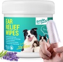 Dog Ear Cleaner Wipes - Hund Ohr Infektionsbehandlung Schnelles Relief aus Ear Itching und Entzündung, Katze Ohr wipes Gently Entfernen Ear Wax Debris und Smelly (50 Pcs, Lavender)