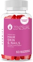 ZENZSUAL Gommies cheveux, peau et ongles – multivitamine avec biotine, vitamine C, B12 et zinc – supplément végétalien et sans sucre (60 Gommies)