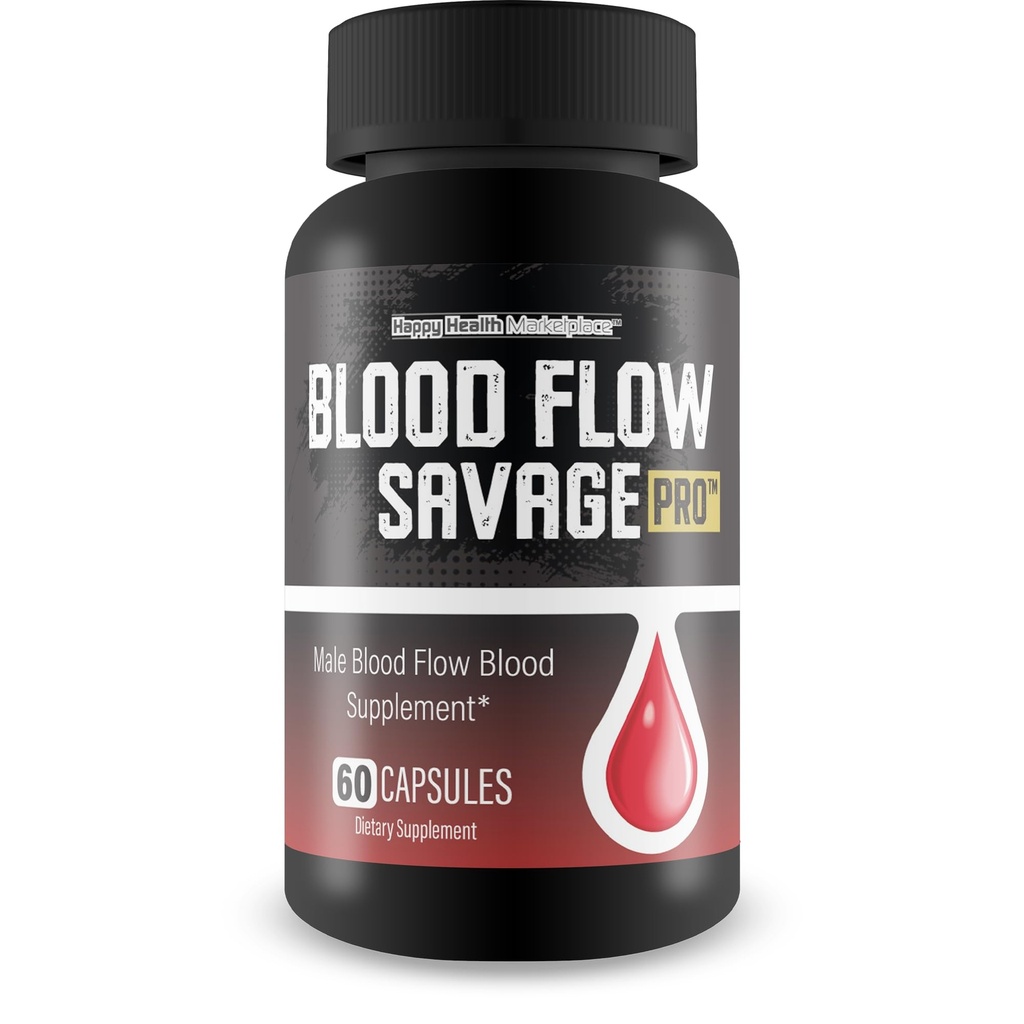 Blood Flow Savage Pro - Unsere besten Blutfluss-Kapseln - Gesunde Blutfluss-natürliche Formel - Unterstützung Männer Blutfluss-Schweren wachsen Max Ihre Körperzirkulation - Mens Blood Flow Supplement Max Blood Flow