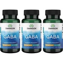 Swanson GABA - Supplément Acid Amino Promouvoir le repos et la relaxation pour soutenir le sommeil reposé - Formule à haute puissance pour soutenir les niveaux de stress en santé - (100 capsules, 500 mg chacune) (3 pack)