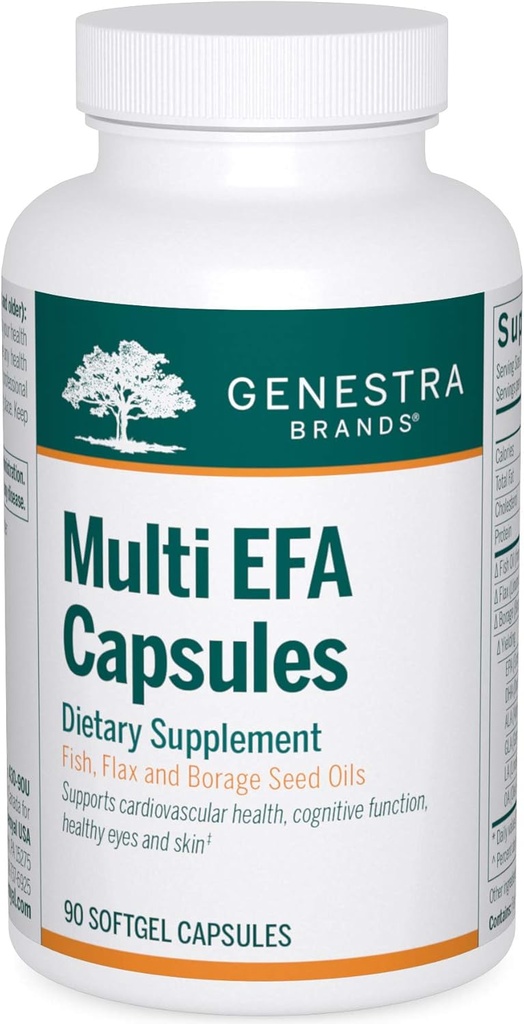 Genestra Marques Multi Capsules EFA : mélange unique d'huiles de poisson, de lin et de borage 90 Capsules Softgel