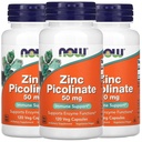 Jetzt Lebensmittel Zink Picolinat, 50 mg, 120 Veg Kapseln, 3 Packung