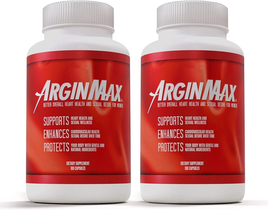 ArginMax Frauen L Arginin Ergänzung Pre Workout Pillen - Nitric Oxide Blutfluss, Oxygen Booster, Nitric Oxide Supplement - Sporternährung Nitric Oxide Boosters - 2 Pack, 360 Kapseln
