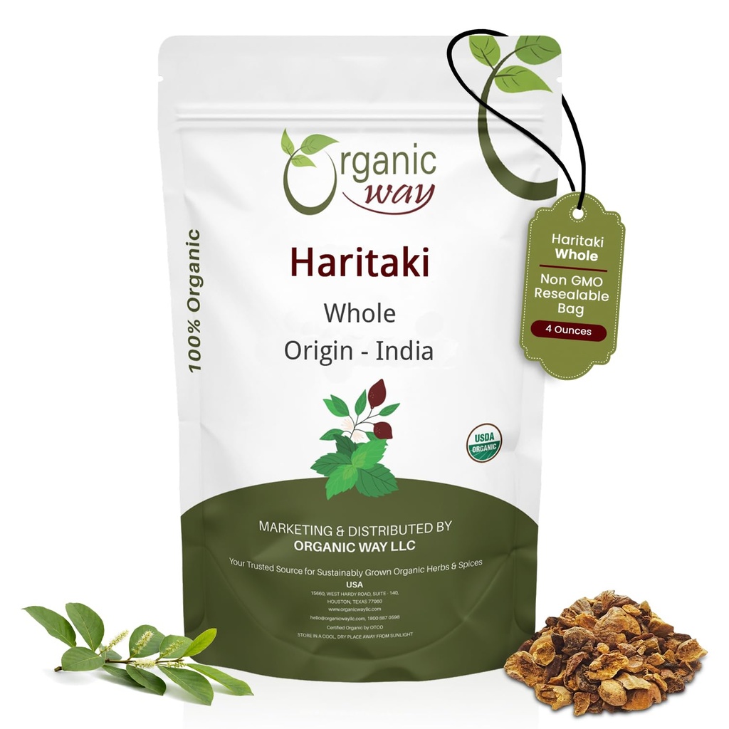 Bio Way Haritaki entier (Chebulic Myrobalan)