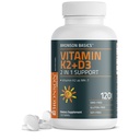 Bronson Vitamin K2 D3 (MK7) Supplement Non-GMO-Formulierung Vitamin D3 5000IU (125 mcg) & 90 mcg K2 MK-7, Easy to Swallow D & K Complex, 120 Tabletten