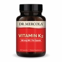 Dr Mercola Vitamine K2-180 mcg Vitamine K2 comme MK-7 - Soutient la santé artérielle et la santé cardiaque - Non-OGM, sans gluten et sans lait - 90 capsules (90 portions)