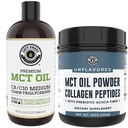 Left Coast Performance 32oz Premium MCT Öl und 16oz Unflavorhergesehene MCT + Collagen Pulver