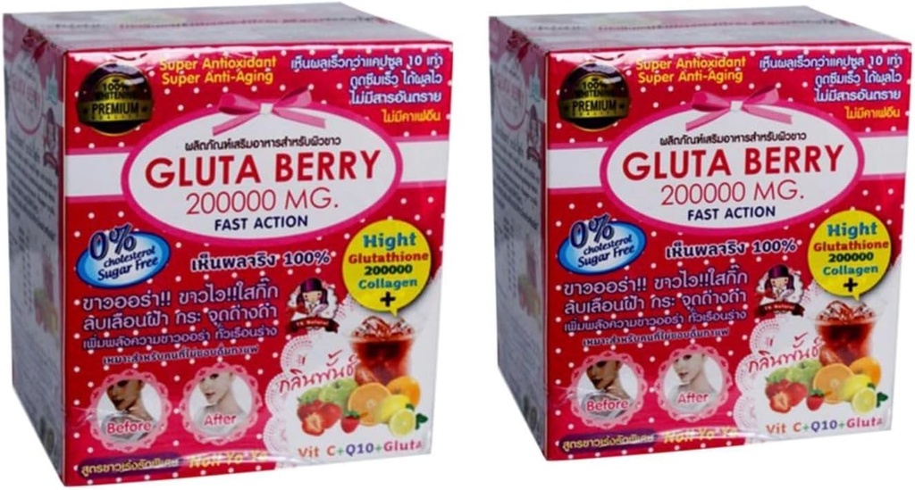 2 Boxen Gluta Berry Glutathione und Collagen Drink Punch