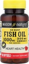 Huile de poisson 1000 Mg Pas de softgel Burp, par les vitamines Mason - 90 Ea
