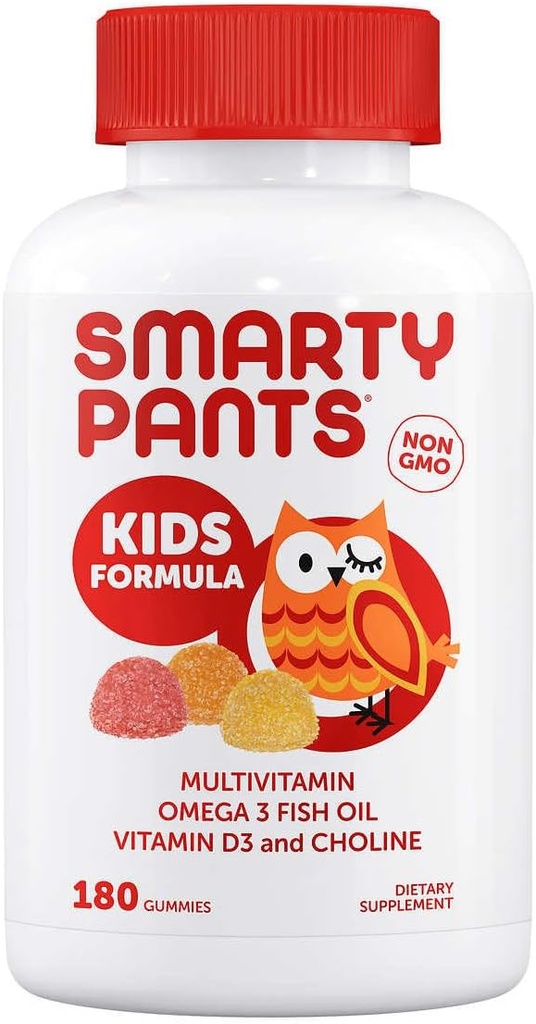 Générique Smarty Pant Kids Complete Multivitamine, 180 Gummies Bundle, Multivitamine Plus Omega 3, Vitamine D3 et Vitamine B12, 45 jours