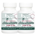 EAST PARK d-Lenolate Plus Cold & Flu Homeopathic Remedy for Adults & Kids | Immune System Booster with Olive Leaf Extract, Neem Leaf Extract & Echinacea | 625mg, 24 Tablets | Non-GMO (Pack of 2)