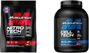 MuscleTech Whey Protéine Poudre Nitro-Tech Whey Protéine Isolée & Peptides & Nohydrate Poudre Cell-Tech Creatine Poudre