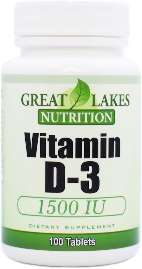 Vitamine D-3 avec une puissance élevée 1 500 UI (3 pack)
