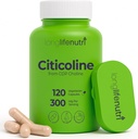 LongLifeNutri Citicoline (CDP-Choline) 300 mg, 120 vegetarische Kapseln, 4-Monats-Versorgung, GMP zertifiziert, Made in USA