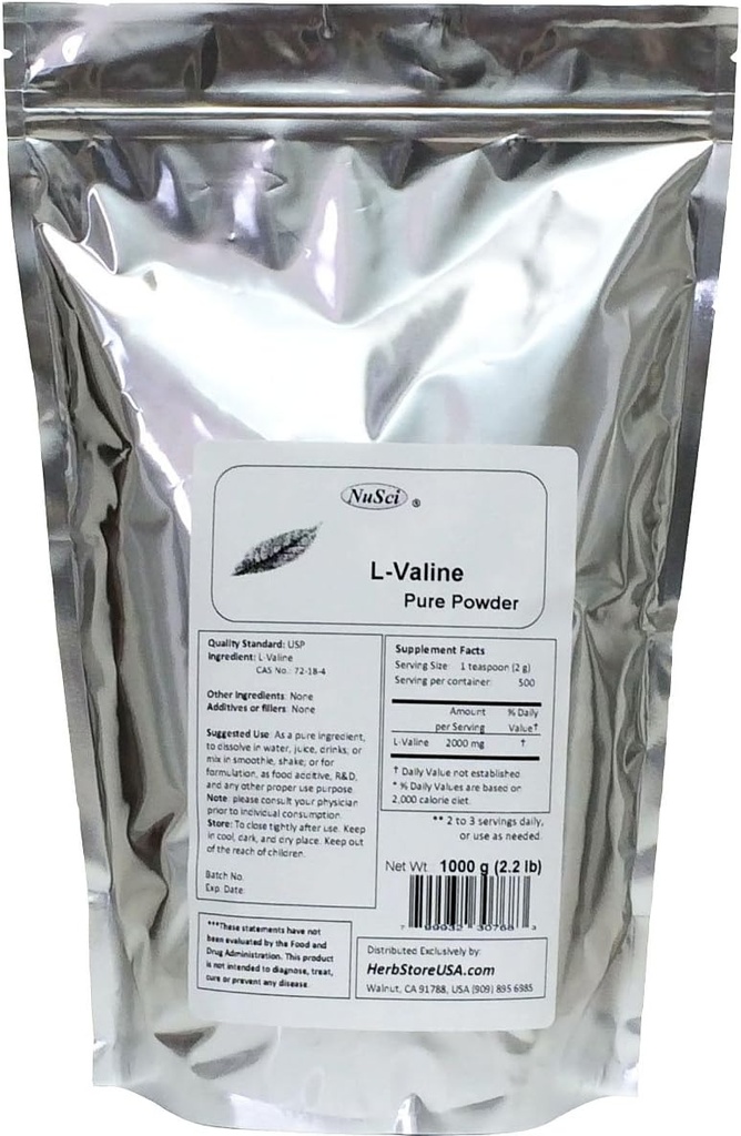 L-Valine Reines Aminosäurepulver (1000g (2.2 Lb)