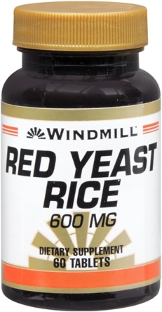 Moulin à vent Riz de levure rouge 600 mg Comprimés 60 Comprimés (paquet de 3)