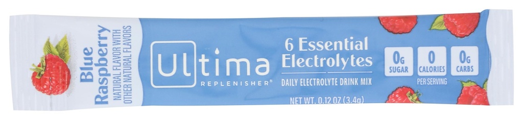 Ultima Replenisher Blue Raspberry Electrolyte Drink Mix Unique, 0,12 Oz